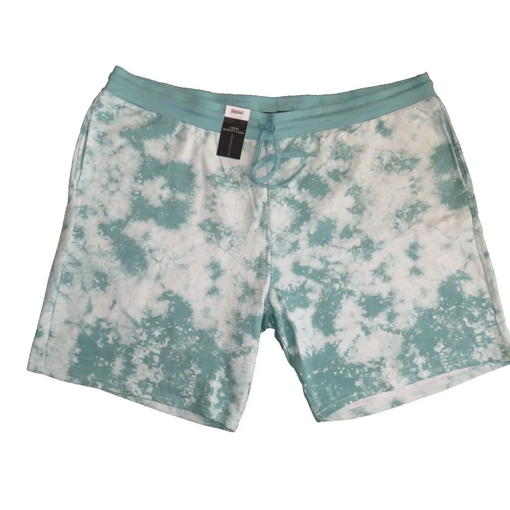 Men's Aqua Tie Dye Lounge Shorts Size 2XL